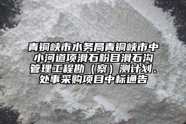 青銅峽市水務(wù)局青銅峽市中小河道項(xiàng)滑石粉目滑石溝管理工程勘（察）測(cè)計(jì)劃、處事采購(gòu)項(xiàng)目中標(biāo)通告